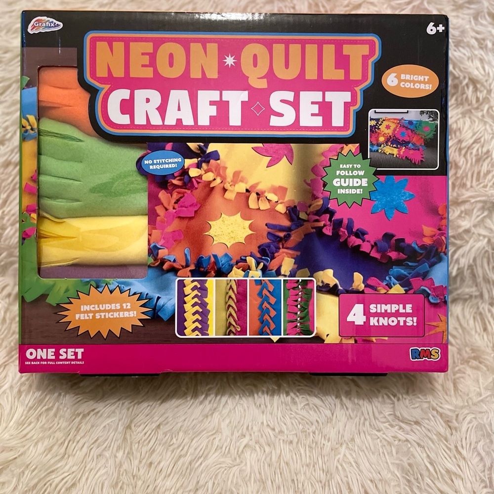 Neon Quilt Craft Set with Bright Colors
